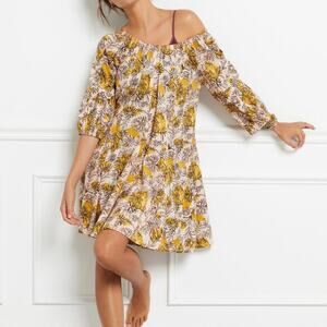 Anthropologie Daily Practice Mollie Tunic Dress Off-The-Shoulder Relaxed Fit S